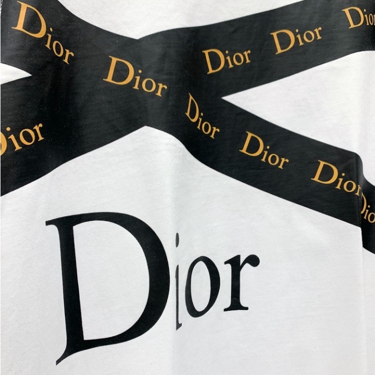 Áo phông Nam Nữ Di.or họa tiết in chéo form rộng vải Cotton cao cấp siêu đẹp