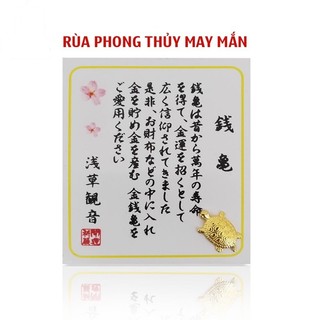 Rùa vàng phong thủy may mắn - hút tài lộc - phong cách nhật bản