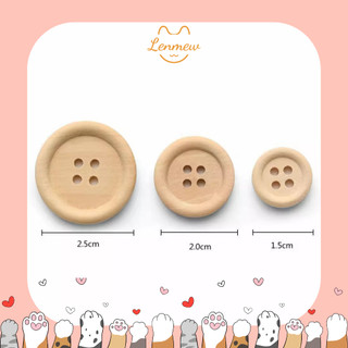 Cúc Gỗ - Nút Gỗ Trơn Handmade