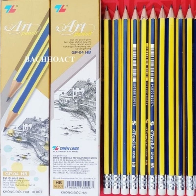 Hộp 10 chiếc bút chì HB Thiên Long GP 04