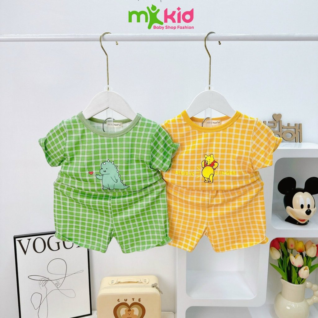 Bộ Cộc Tay Cho Bé 💖FREE SHIP💖 Bộ Minky Mom Cộc Tay Chất thun lạnh siêu mềm mịn thoáng mát cho bé trai bé gái