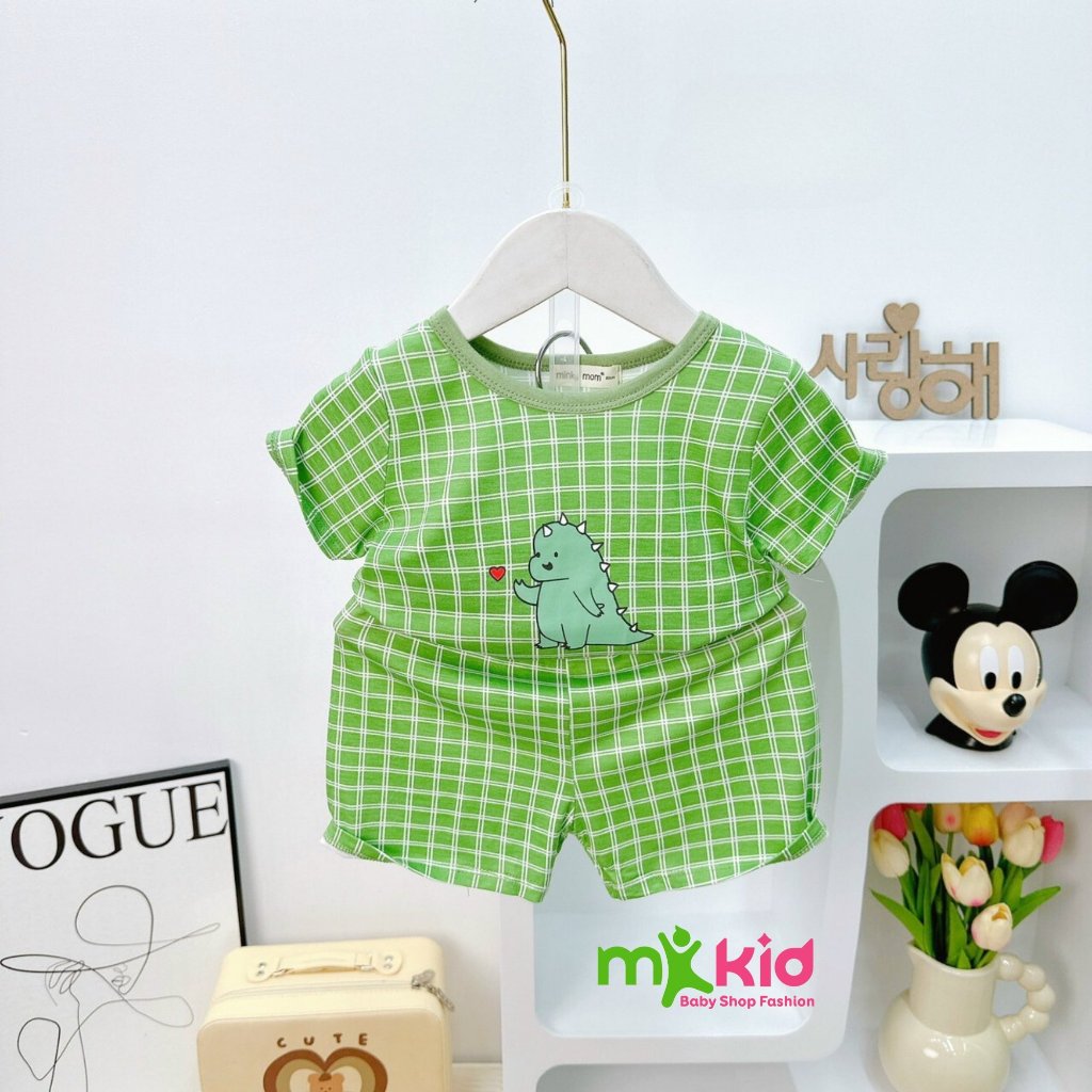 Bộ Cộc Tay Cho Bé 💖FREE SHIP💖 Bộ Minky Mom Cộc Tay Chất thun lạnh siêu mềm mịn thoáng mát cho bé trai bé gái