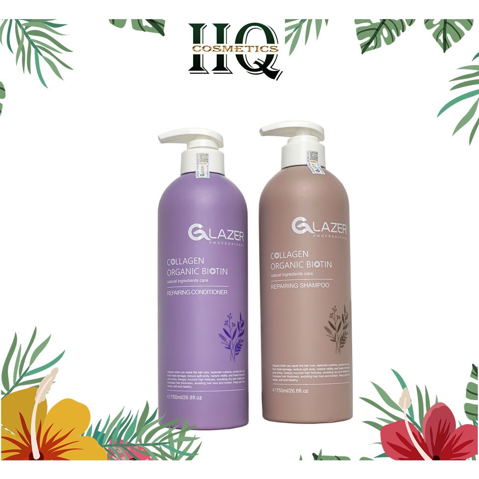 Gội Xả Mềm Mượt Hữu Cơ Organic Glazer 750ml