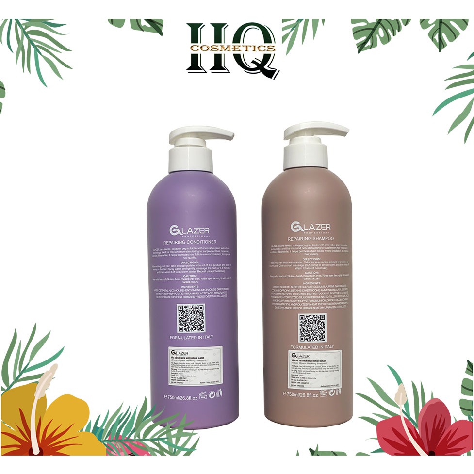 Gội Xả Mềm Mượt Hữu Cơ Organic Glazer 750ml