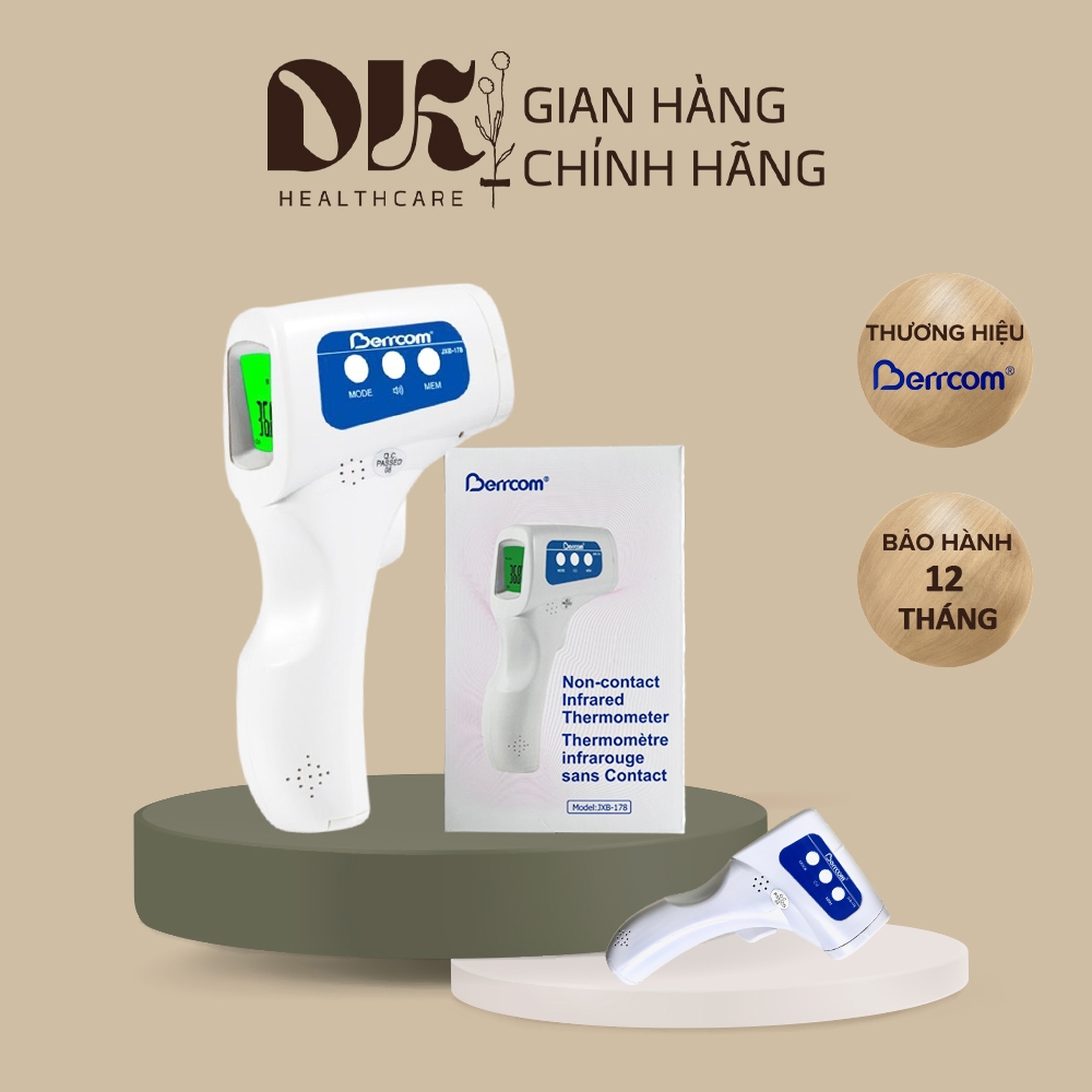 Nhiệt kế điện tử hồng ngoại BERRCOM JXB-178 - Máy đo thân nhiệt
