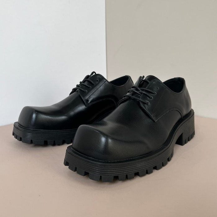 Giày Chunky Derby Mũi Vuông, Chunky Derby Đế 5cm