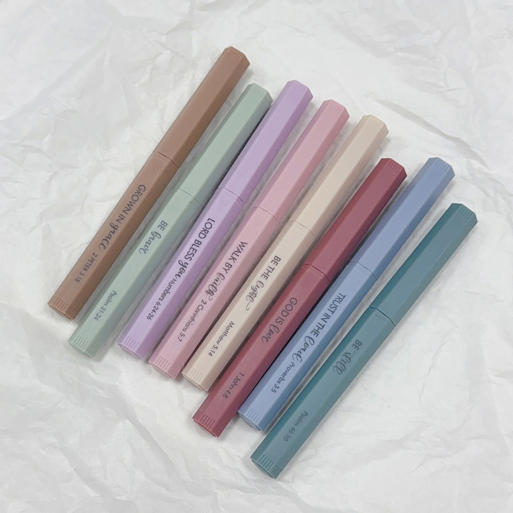 Clearance Set 8 Bút dạ quang đánh dấu highlighter pen pastel morandi nhiều màu marker dễ thương