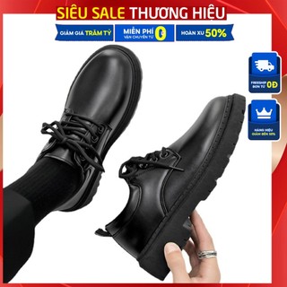 Giày tây nam Chunky derby tăng chiều cao phong cách công sở trẻ trung đế khâu chăc chắn