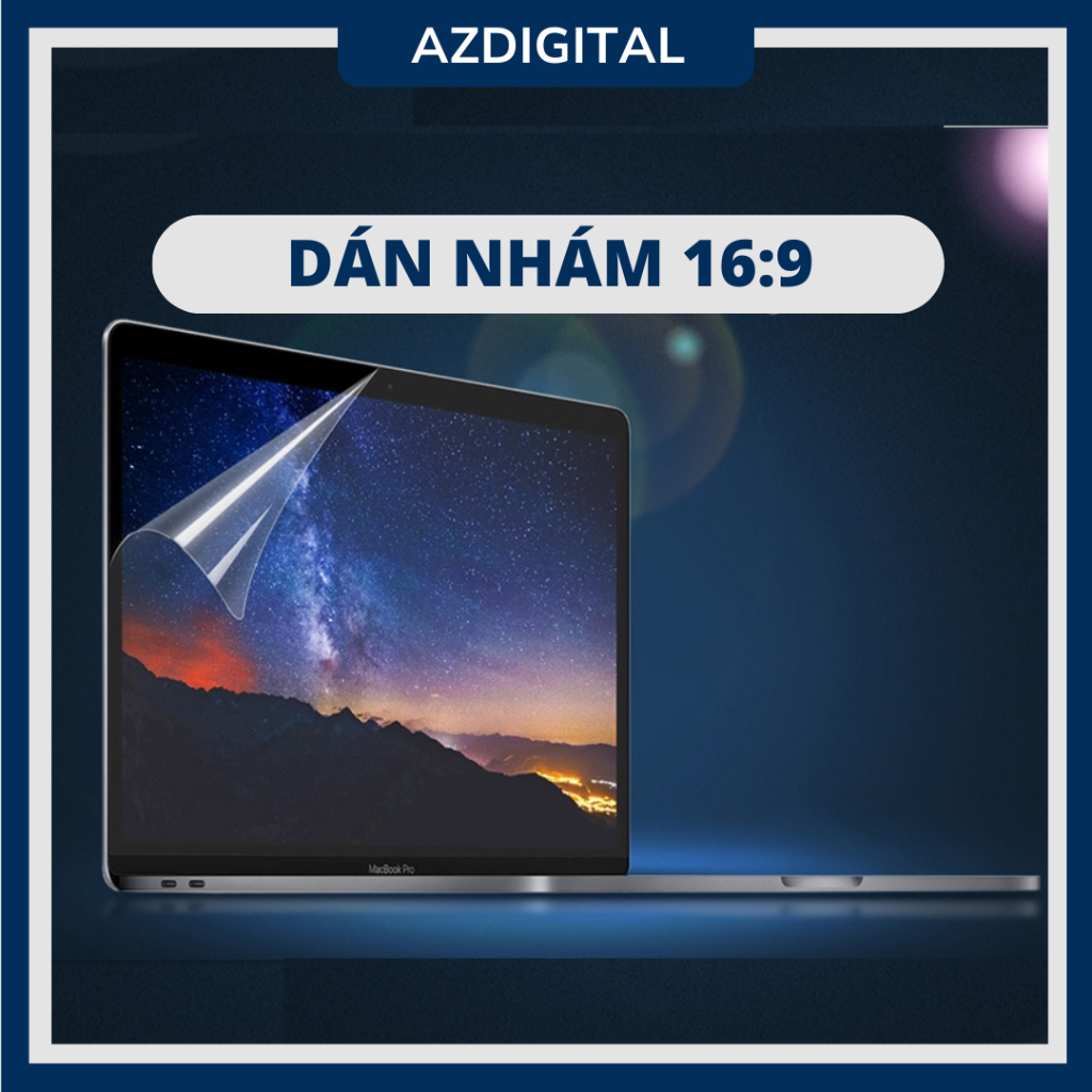 Phim Dán Bảo Vệ Màn Hình laptop Nhám chống chói 16:9 Azdigital Dán chống loá từ tính