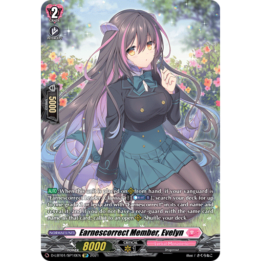 [ Cardfight Vanguard] 01 thẻ trò chơi Earnescorrect Member, Evelyn SP