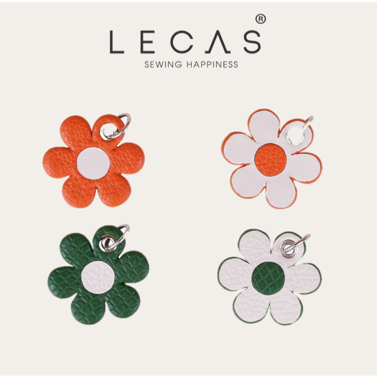 Móc Chìa Khoá Da Thật LECAS HOA EM