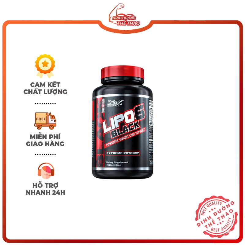 NUTREX LIPO 6 BLACK 120 VIÊN | VIÊN GIẢM CÂN, ĐỐT MỠ