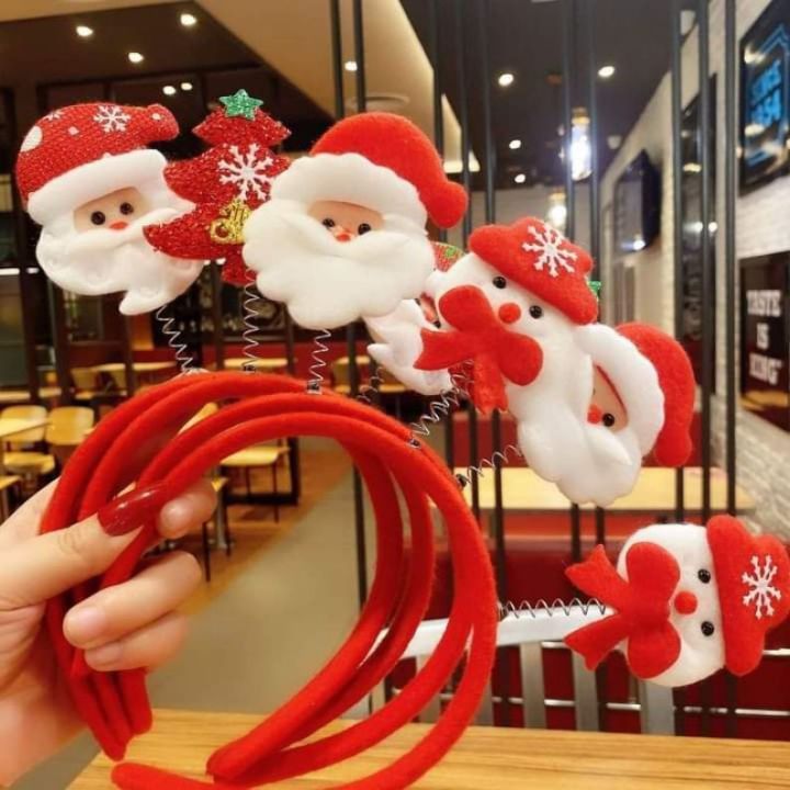 Bờm tóc noel, cài tóc giáng sinh cho bé đi chơi siêu cute