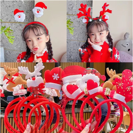 Bờm tóc noel, cài tóc giáng sinh cho bé đi chơi siêu cute