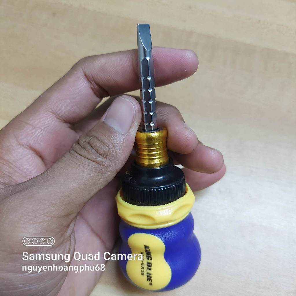 Tô vít ngắn hai đầu  ba chế độ King Blue thép S2 siêu cứng