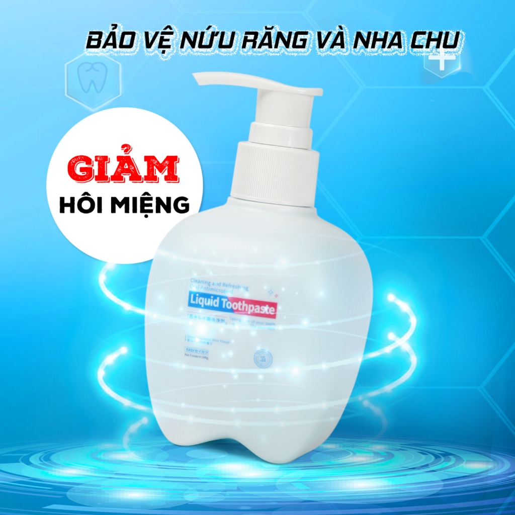 Kem đánh răng Liquid Toothpaste trắng răng , giảm ố vàng, kem đánh răng giảm hôi miệng, bỏ cao răng , kem đánh sáng răng
