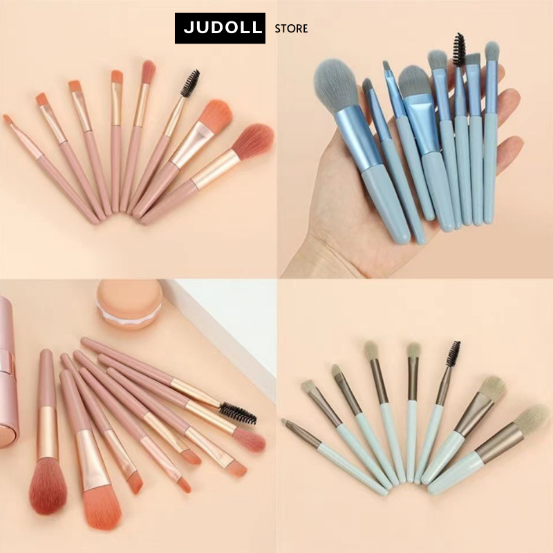 Set 8 cọ make up mini siêu tiện nghi thích hợp cho những người chưa quen khai mạc tập trang điểm