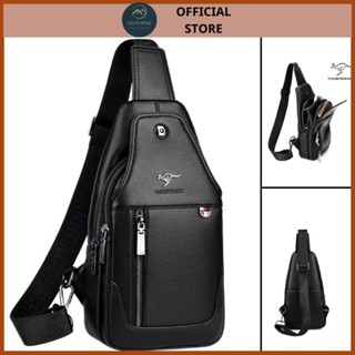 Túi đeo chéo DAISHU túi đeo trước ngực nam da cao cấp chống nước, ngăn khóa thông minh, tiện dụng