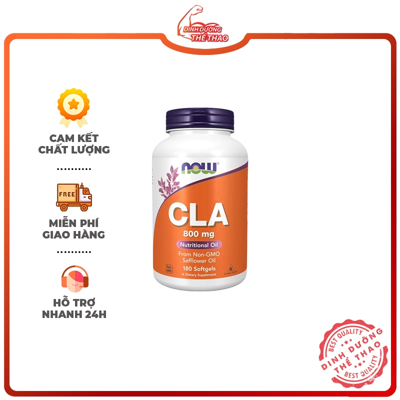 NOW CLA 800MG 180 VIÊN Hỗ Trợ Giảm Cân Và Cơ Thể Săn Chắc
