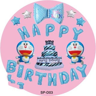 Set bóng chuột Mickey Đô rê mon Doraemon mẫu mới Happy Birthday ( có sỉ ) SPD