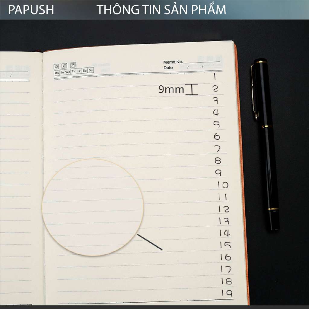 Sổ Tay Ghi Chép Bìa Da PU A5 360 Trang Mẫu Hươu Kẻ Ngang Vintage Vở Ghi Chú Có Gài Bút Làm Quà Tặng Sang Trọng Papush