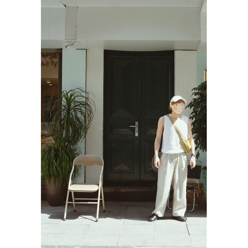 Quần ống rộng, form dài, vải linen cotton mềm mỏng