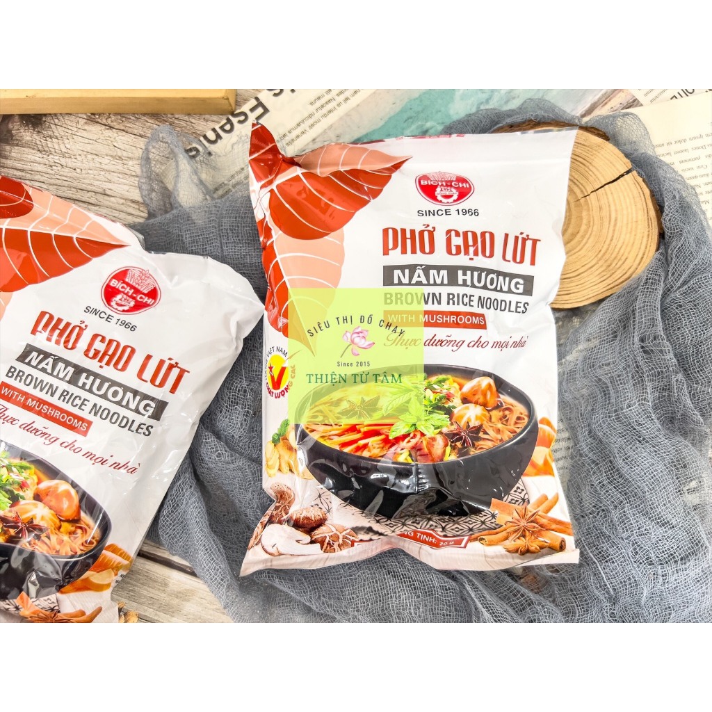 Phở Gói Gạo Lứt Nấm Hương Bích Chi Gói Nhỏ Ăn Liền Tiện Lợi 70G