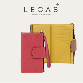 Ví Nữ Cầm Tay Tiện Lợi Da Bò Thật LECAS LỘC