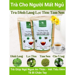 Trà Cho Người Mất Ngủ-Trà Giúp Ngủ Ngon An Thần-Trà Đinh Lăng Lạc Tiên Tâm Sen KANTO  Nhật Bản 1 Gói Dùng Trong 1 Tháng