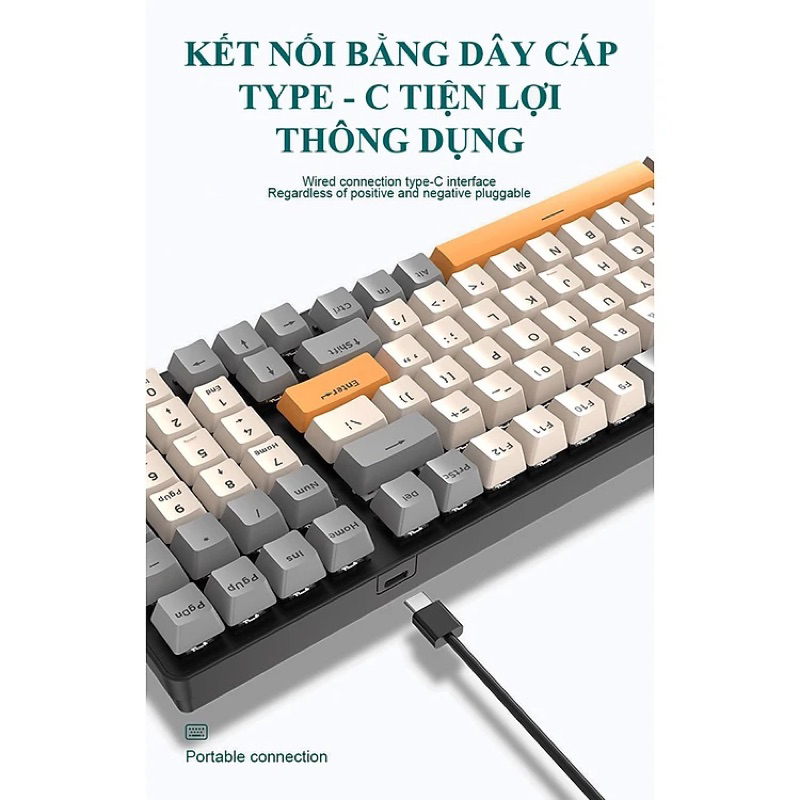 Phím cơ decor K3 Premium Gaming có Hotswap 10 chế độ led