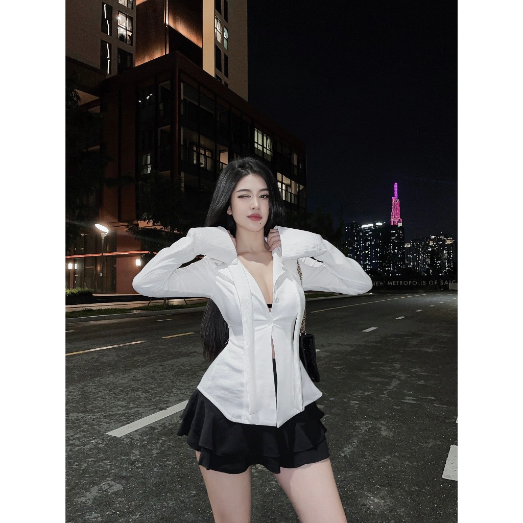 Sơ Mi Ôm Hở Vai - 3534