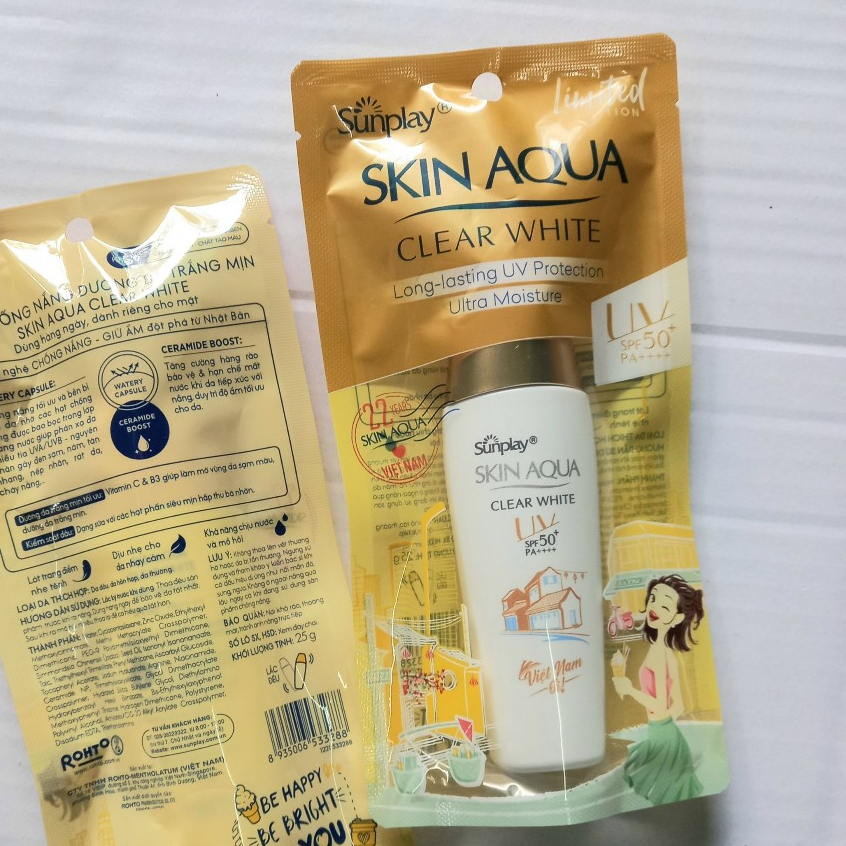 Sữa dưỡng trắng da Chống nắng Sunplay Skin Aqua Clear White SPF 50+ PA++++ 25g