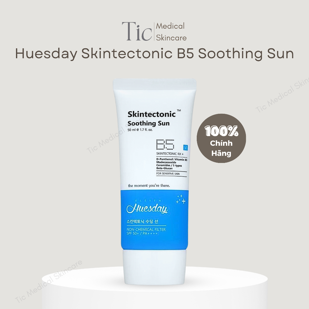 Kem Chống Nắng Vật Lý Huesday Skintectonic Soothing Sun Spf50 50ml - Tic Medical Skincare