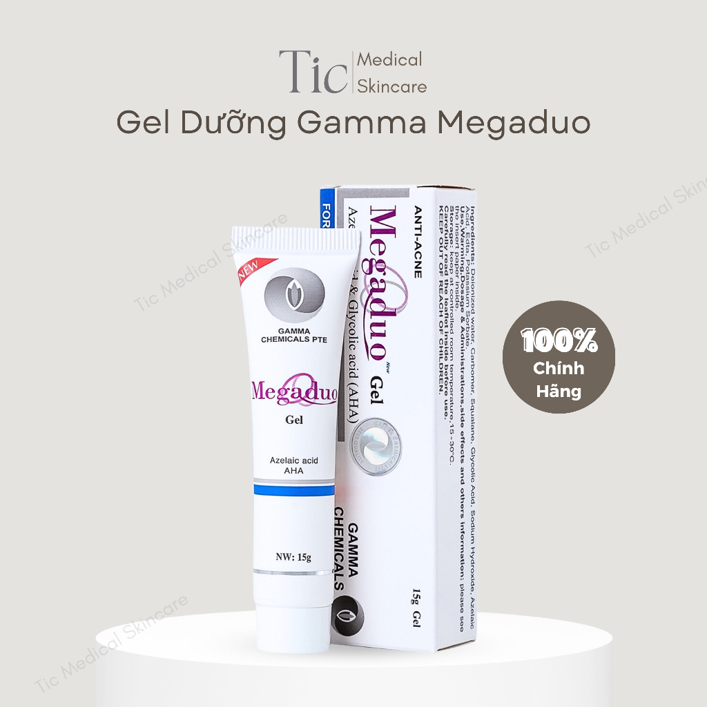 Gel Dưỡng Gamma Megaduo Giảm Mụn, Giảm thâm 15g - Tic Medical Skincare