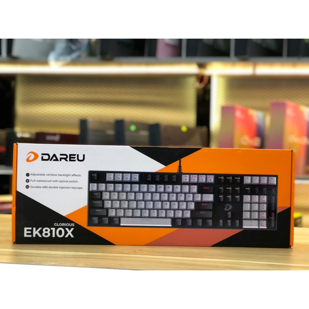 Bàn phím quang cơ Gaming DAREU EK810X (WATERPROOF, Optical switch, MULTI LED) | BigBuy360 - bigbuy360.vn