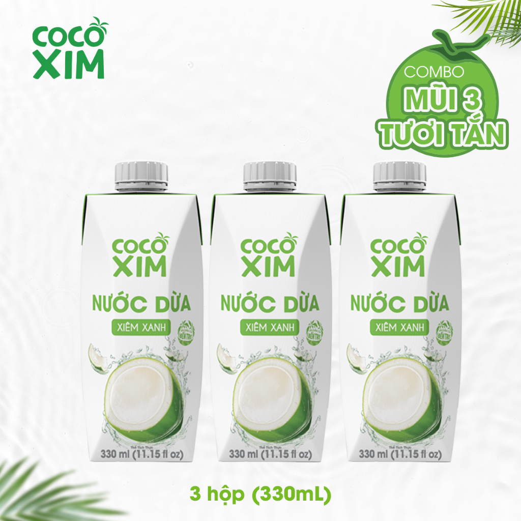 COMBO 3 MŨI TƯƠI TẮN- Dừa Cocoxim Các Loại 330ml/hộp