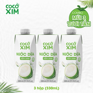 Combo 3 mũi tươi tắn- dừa cocoxim các loại 330ml/hộp