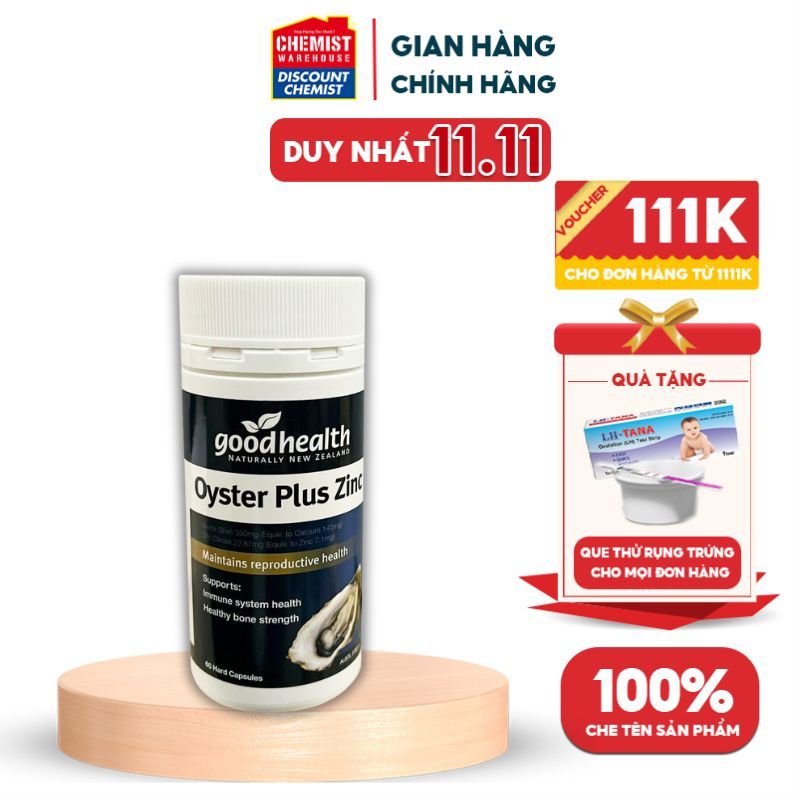 Tinh chất hàu biển Oyster Plus ZinC giúp tăng chất lượng tinh trùng, tăng cường đề kháng cho nam giới 60 viên của Úc