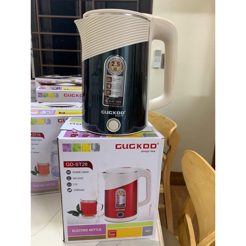 Ấm siêu tốc GK ST28 - Thiết kế mới 2 lớp dày, siêu đẹp, lịch sự