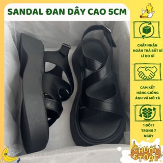 [SẴN+CÓ VIDEO] Dép Sandal Nữ Ulzzang LOẠI 1 - Giày Sandal Nữ Đi Học Quai Đan Chéo Màu Đen Chất Liệu Da PU Đế Cao