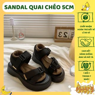[SẴN+CÓ VIDEO] Dép Sandal Nữ Ulzzang LOẠI 1 - Giày Sandal Nữ Đi Học Đế Cao Quai Ngang Đan Chéo Mang Áo Dài Cá Tính
