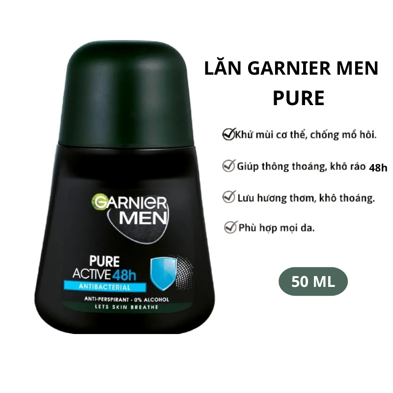 Lăn Khử Mùi Garnier Mineral Pháp Không Cồn Ngăn Mồ Hôi Hiệu Quả