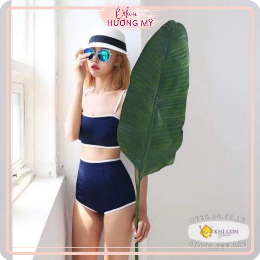 Bikini đồ bơi 2 mảnh viền trắng