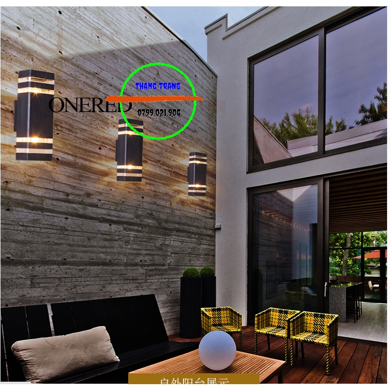 Đèn treo tường, đèn gắn tường cột trang trí trụ cột, cửa nhà, mái hiên cầu thang, Bảo hành 3 Năm