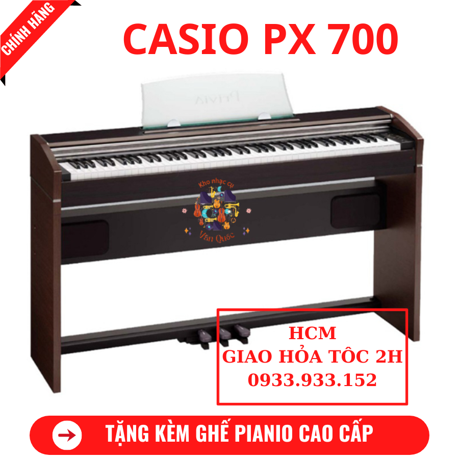 Đàn Piano Điện Casio PX 700 Tích Hợp 128 Nốt Đa Âm Sắc