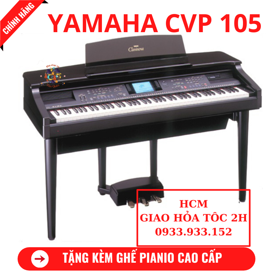 Đàn Piano Điện Yamaha CVP 105 Tích Hợp Công Nghệ GH3 Và 88 Phím Tiêu Chuẩn