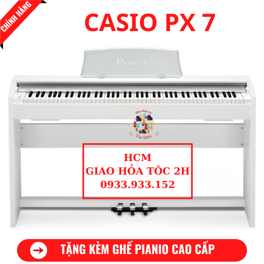 Đàn Piano Điện Casio PX 7 Đa Âm Sắc Kiểu Dáng Sang Trọng