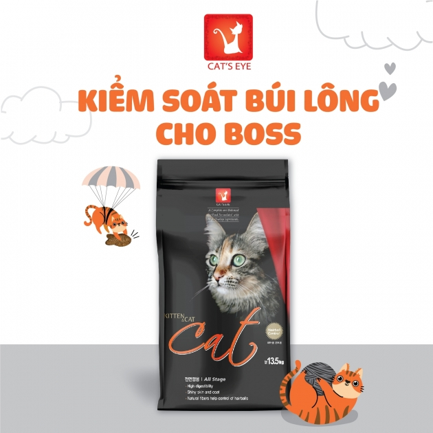 Hạt Cat's Eye cho mèo mọi lứa tuổi túi 1kg zip trong