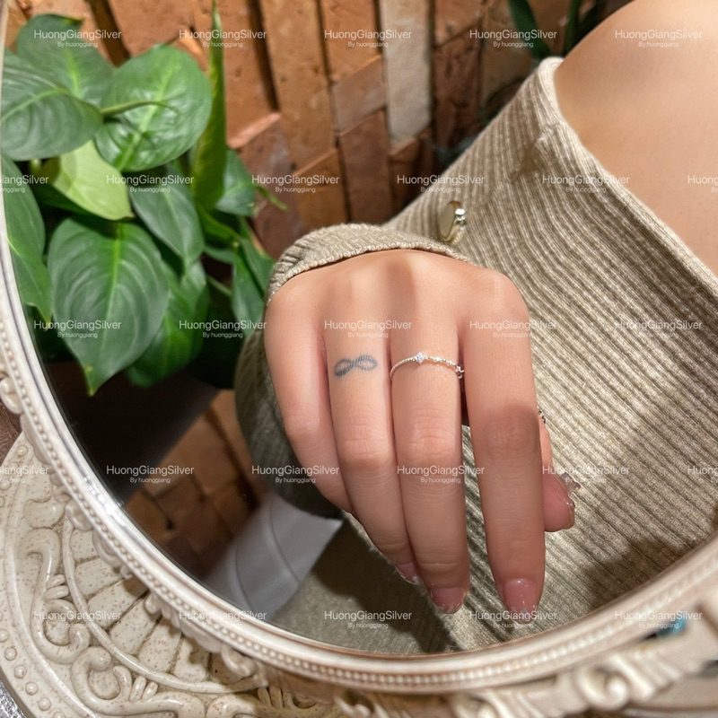 Nhẫn ánh trăng bạc s925 - HuonGiangSilver