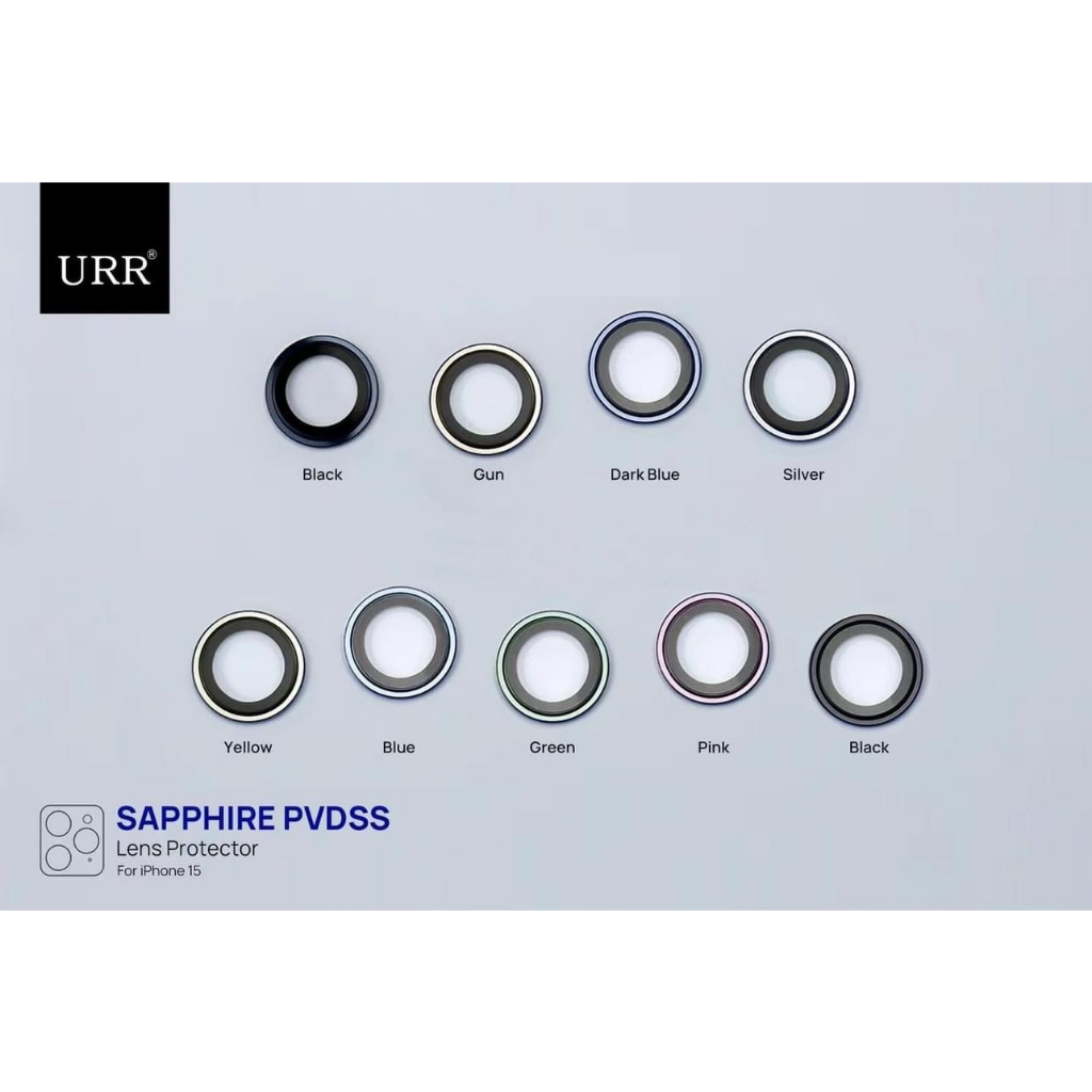 AUTOBOT URR SAPPHIRE PVDSS - Khung dán bảo vệ Lens Camera Smart Phone 15 Pro Max , cao cấp bằng Sapphire nguyên khối
